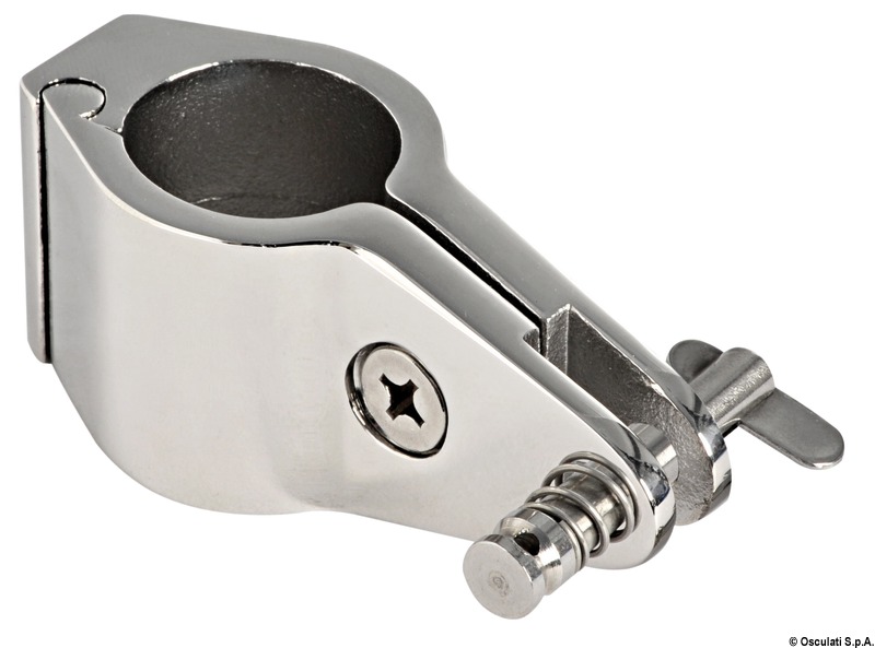 In acciaio inox AISI 316 lucidato a specchio.