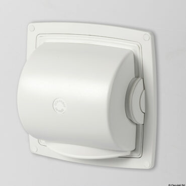 A tenuta stagna, ideale per docce combinate a WC. Plastica ABS sagomata a lunga durata. Funzione automatica di rilascio e riavvolgimento carta. Igienico e facile da pulire, può essere incassato o montato in superficie. Colore bianco RAL 9016.