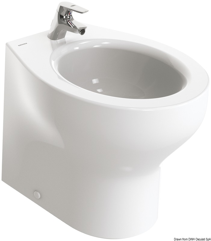 Bidet coordinato per i wc elettrici della gamma Silence Plus 2G. Tazza in ceramica made in Italy, colore bianco.