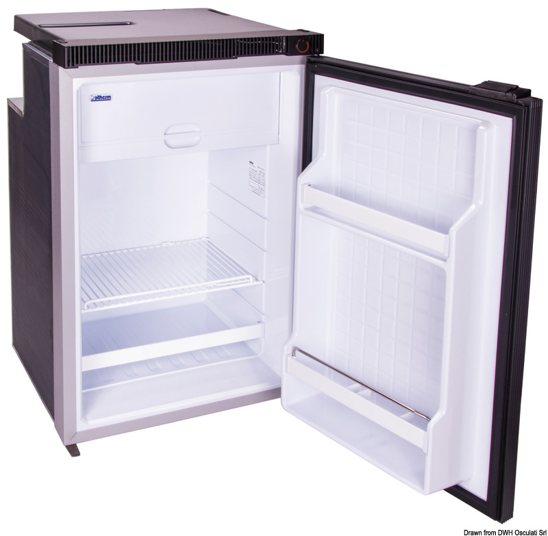 Provvisti di controllo elettronico che spegne il frigo quando la tensione scende sotto 10,4 V e riparte quando risale a 11,7 V (valori regolabili rispettivamente fino a 9,6 e 10,9 V).Velocità di rotazione 2000-2500-3000 RPM regolata secondo il volume da raffreddare. Ventilazione forzata.Consumo energetico 400 W/24h.