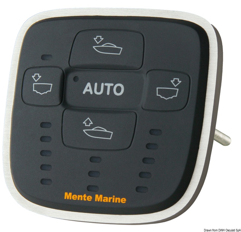 Compatibile con la maggior parte dei flap elettrici ed idraulici (Bennet, TrimTabs, Lenco, etc.).Funzione di pannello comando, indicatore di posizione e gestione automatica dell’assetto.Il pannello contiene al suo interno tutti i sensori necessari per la gestione automatica. Non ha bisogno di elementi esterni. Si collega al posto del pannello di serie o esistente.Utilizza gli stessi cavi del pannello di serie o esistente. All’interno schema di connessione cavi dei vari marchi.