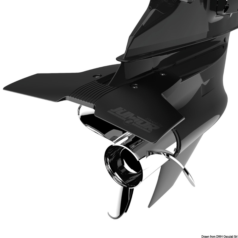 Stabilizzatore/Sostentatore in materiale plastico che non genera attrito in acqua.Vantaggi:- Riduce fino al 50% il tempo di planata.- Riduce l'angolo di prua in quanto il fuoribordo aumenta la spinta verso l'alto sullo stabilizzatore.- Elimina il beccheggio.- Elimina il fenomeno di cavitazione.- Stabilizza l'imbarcazione in navigazione.- Riduce il consumo di carburante.- Universale per tutti i motori fuoribordo.
