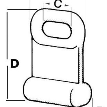 Mainsail slide 12x22 mm