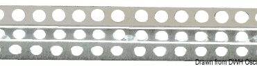 In acciaio inox, formazione ad “U”. E’ munita di fori di regolazione.