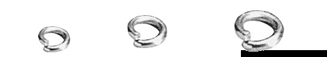 Utili per terminazione dei cavi elastici. Le graffe ad anello servono per bloccare il cavo elastico nei ganci. Si aggraffano con una pinza o con una morsa.