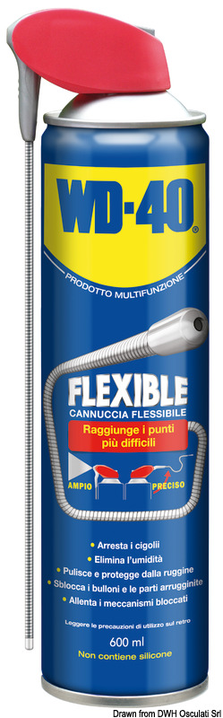 Prodotto multifunzione che protegge il metallo da ruggine e corrosione, penetra e lubrifica nelle parti bloccate, elimina e protegge dall’umidità qualsiasi superficie. Rimuove persino macchie di grasso, catrame e colla da qualunque superficie non porosa.