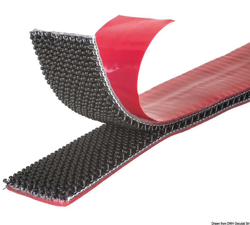 Sistema chiusura auto-serrante per utilizzo indoor ed outdoor. La chiusura a pressione degli uncini a forma di fungo consente il posizionamento prima del fissaggio definitivo. Adesivo ad altissime prestazioni con buona adesione iniziale consente il posizionamento immediato. Ottimo per pannelli, cielini, pulsantiere, centraline elettroniche, sistemi gps, telecamere e sensori.