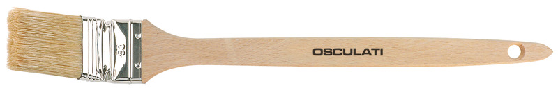 Pennello setola bionda con manico lungo in legno da 30 cm. Ghiera metallica. Grazie al collante epossidico non teme solventi. 100% made in Italy.