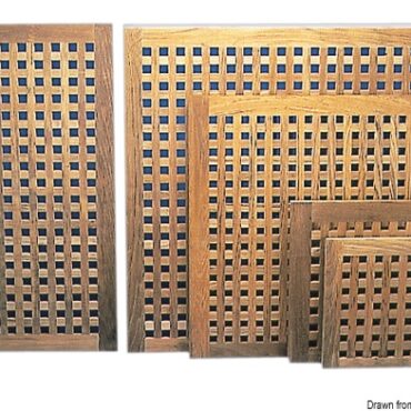 Teak grating 600x600 mm