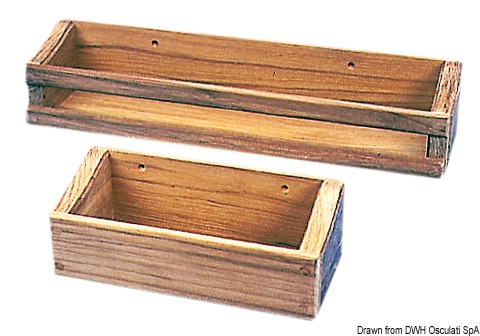 Teak object holder 335x64x75 mm