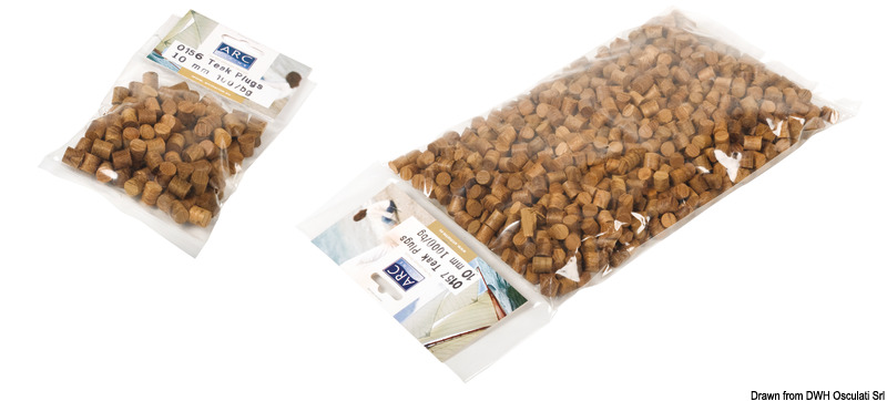 Teak plugs 15 mm 100 pcs