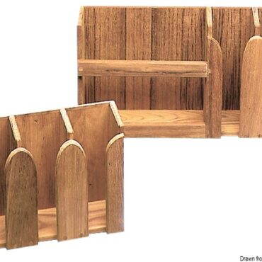 Teak dishes rack 490x106x228 mm