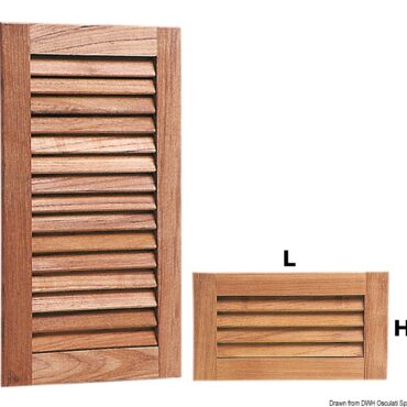 Teak ventilation grid 235x193 mm