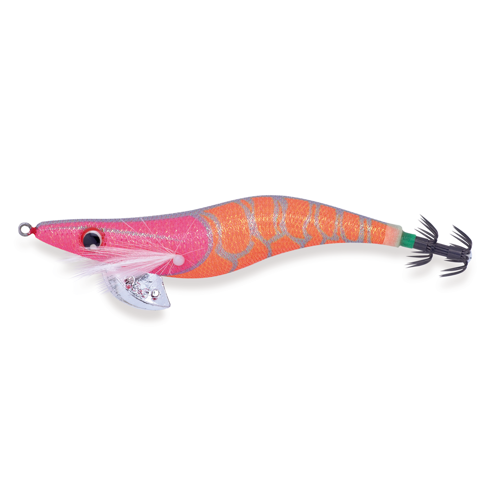 Akami Egi Senshei, totanara  Red Glow con corpo a forma di gamberone allungato, progettata per la pesca ad Eging e per la cattura di Seppie e Calamari. Senshei è dotata di un particolare rivestimento in tessuto ""X-Strong"" che ne conferisce una maggiore durata ed una minore rottura. Corpo riflettente e luminescente dalle colorazioni brillanti che garantiscono particolare visibilità ed efficacia, che unito al perfetto equilibrio del suo peso fornisce la massima efficacia. Assemblata con doppia corona in VCM.Akami Egi Senshei, la totanara perfetta per la cattura di grandi cefalopodi.
Akami Senshei 3.0 = 3,5”-4” /m.
Akami Senshei 3,5 = 3,5”-4” /m.