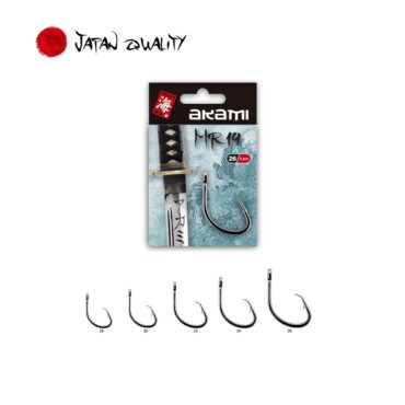 Amo Giapponese AKAMI SERIE MR19 caratterizzato da un'altissima resistenza, con anello, dal colore black nickel. Amo Circle ideale per la pesca con esche vive o con tranci di pesce. La sua punta è affilatissima ed angolata di 90° rispetto al gambo. Tutte caratteristiche che lo rendono particolarmente indicato alla pesca al tonno a drifitng o a grosse cernie o a gronghi nel bolentino di profondità.