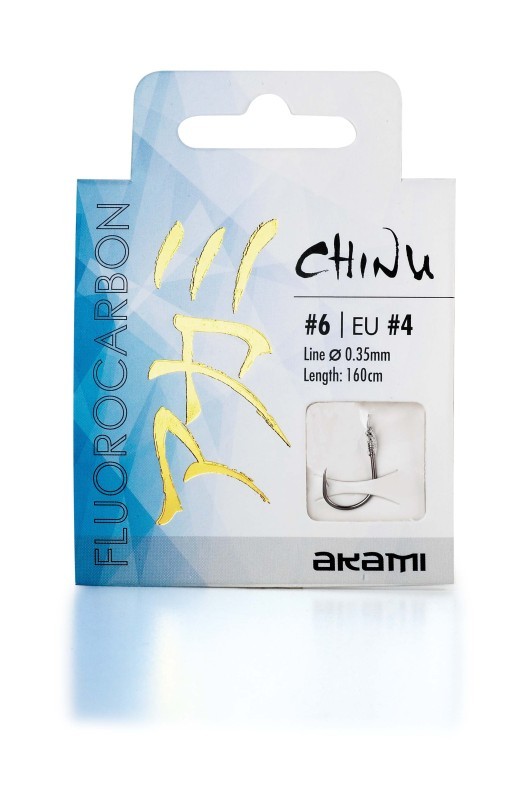 Ami Legati Akami Serie CHINU, ami da pesca legati con lenza fluorocarbon di altissima qualità. Una montatura da pesca idonea per la pesca in mare, particolarmete indicato per il surfcasting e bolentino.