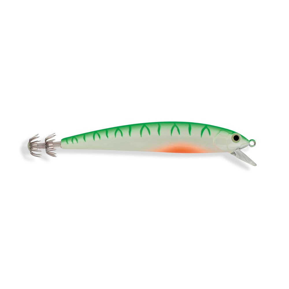 L'AKAMI IKA MINNOW è l'esca da traina ideale per calamari, totani e seppie. Progettato per catture sicure e prestazioni eccezionali, ha una robusta paletta e una doppia corona di alta qualità. Disponibile in sei colori attraenti, permette di scegliere la tonalità più adatta alle condizioni di pesca, aumentando le probabilità di successo. Versatile e affidabile, è perfetto sia per pescatori esperti che principianti. Il design sofisticato e i materiali di alta qualità lo rendono un'esca duratura ed efficace.