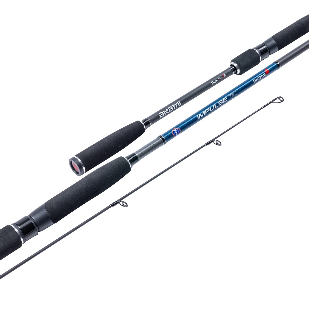 AKAMI IMPULSE la serie di canne progettate per offrire prestazioni eccezionali. Il fusto della canna è leggero e reattivo, con un’azione fast che garantisce una grande sensibilità. Gli anelli Fuji anti-groviglio assicurano un’ottima guida per il filo, mentre i porta mulinello VSS sono comodi, moderni e aumentano la sensibilità della canna. Queste canne sono ideali per una vasta gamma di tecniche di pesca con esche artificiali e per la cattura di diverse specie di predatori. La gamma include diverse lunghezze e pesi di lancio.

Fusto in carbonio 30T, leggero e reattivo
Azione del blank fast che offre una grande sensibilità
Guide anti-groviglio FUJI K, ideali per l’utilizzo di trecciati
Impugnature in EVA ad alta densità