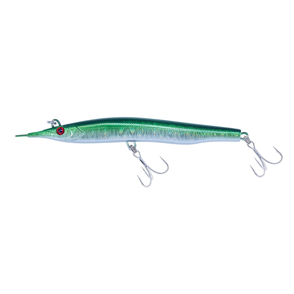 Il needlefish AKAMI POINTY 133 è un'esca di alta qualità che si distingue per il suo design straordinariamente realistico. Questo long casting lipless è progettato con un'azione oscillante e scintillante che attira i predatori con una naturalezza ineguagliabile. L'AKAMI POINTY 133 è dotato di un filo d'acciaio inox e pesi interni per ottimizzare il lancio e l'equilibrio. Un needlefish che copre una distanza di 75 metri. Perfetto per la cattura di spigole, serra, barracuda e molti altri predatori marini.