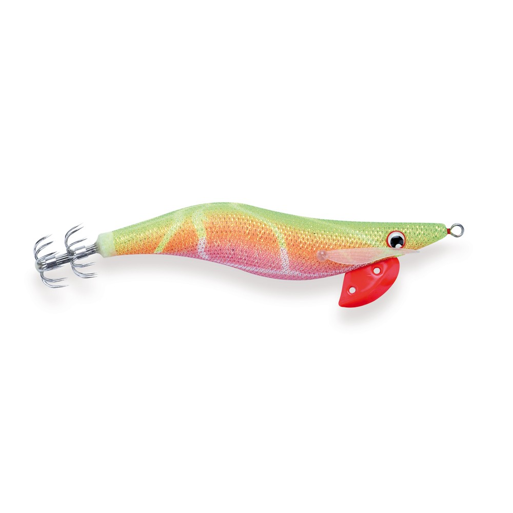 La totanara da eging Akami Senko è un'eccezionale esca per la pesca, nota per i suoi vivaci colori, il dispositivo di rattling e la luminescenza rossa. Realizzata con materiali di alta qualità che riflettono la luce grazie all'effetto prisma del filo, presenta pinnette laterali in silicone che emettono una fosforescenza azzurra. Il contrasto tra la fosforescenza rossa del corpo e quella azzurra delle pinnette è impressionante, creando un'occhiata accattivante e tridimensionale. Dotata di cestelli acuminati e una deriva in piombo colorata di rosso con due fori per appesantire l'egi in condizioni difficili. La totanara ha un bilanciamento eccellente ed è adatta sia all'eging che alla pesca tradizionale dei cefalopodi da imbarcazione.