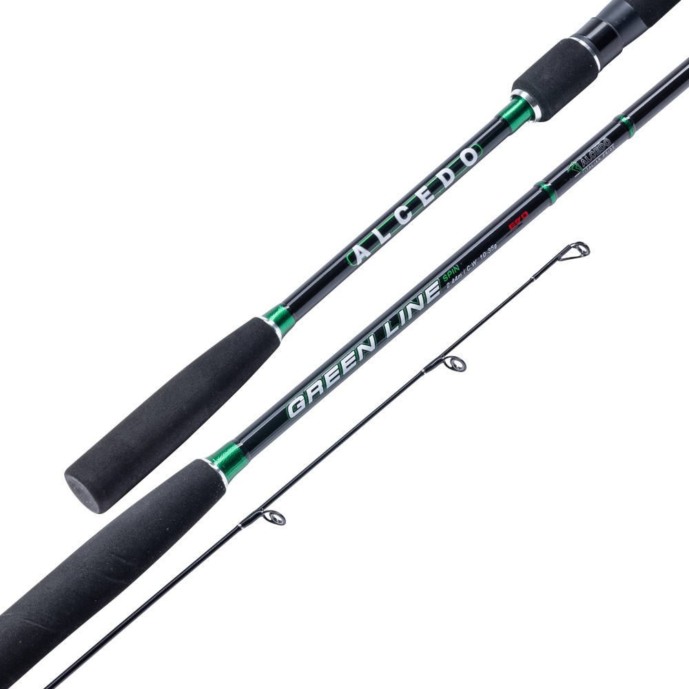 La serie Alcedo Green Line Spin è progettata per offrire il massimo rapporto qualità-prezzo. Queste canne sono particolarmente indicate per la pesca con esche medio-leggere, sia in mare che in acqua dolce. I fusti sono realizzati in carbonio 30T ad azione rapida, garantendo un'elevata sensibilità. Inoltre, sono rifinite con componenti di alta qualità, tra cui un porta-mulinello ergonomico e affidabile e anelli LTS anti-groviglio.

Gamma versatile di canne da spinning all-round
Grezzi in carbonio 30T di alta qualità
Fusti veloci e reattivi con punte sensibili
Portamulinello VSS leggero
Guide LS leggere e anti-groviglio
Impugnatura in EVA ad alta densità