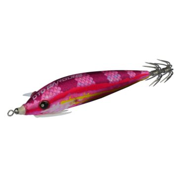 DTD Ball Barbone Totanara Luminosa Rossa con Sistema Long Cast e Pinne in Silicone Attivo - Design Triglia Mediterranea - Pink