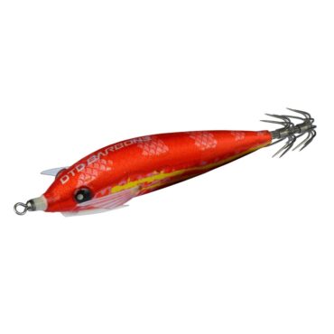 DTD Ball Barbone Totanara Luminosa Rossa con Sistema Long Cast e Pinne in Silicone Attivo - Design Triglia Mediterranea - Red