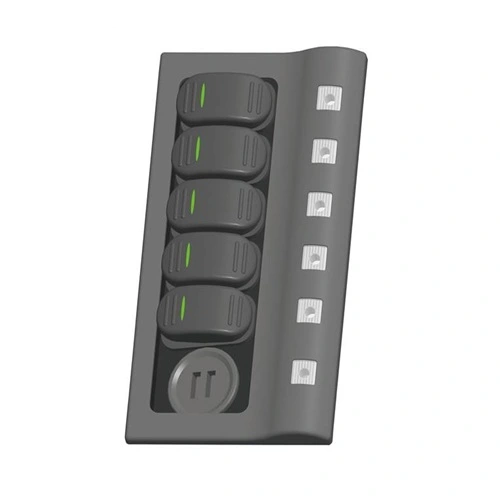 pannello elettrico 5 interruttori con presa usb per impianto barca camper