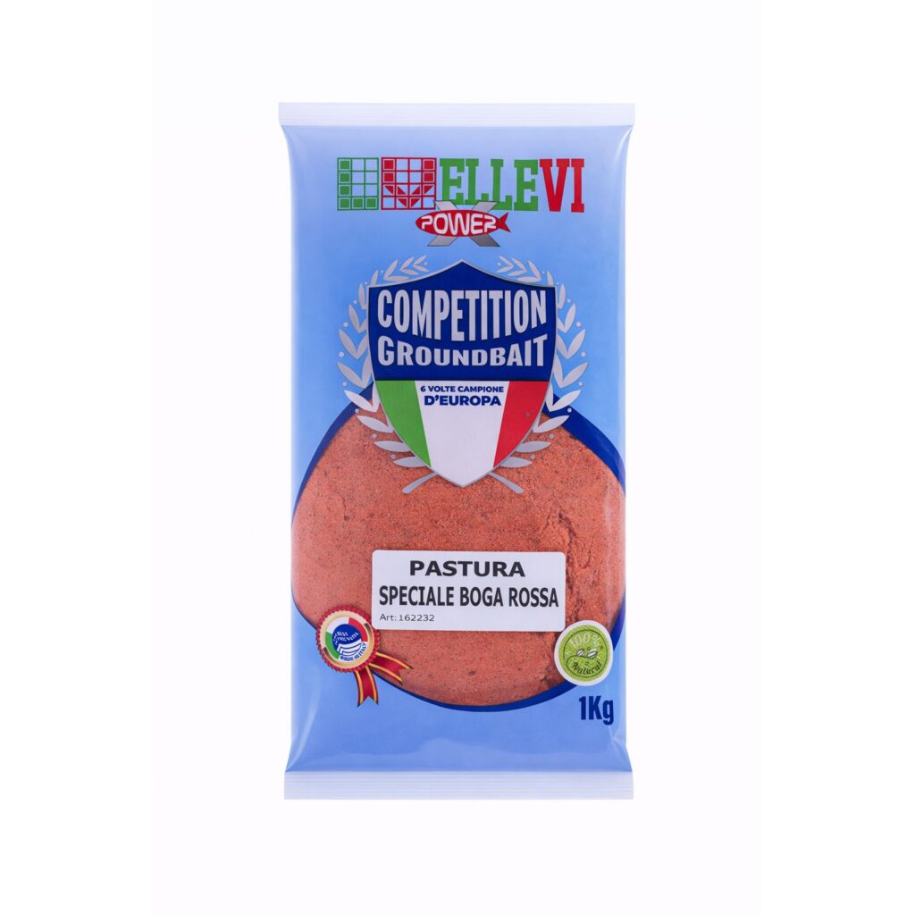 L'arma segreta per la pesca alla boga. La Pastura ELLEVI Speciale Boga Rossa è una miscela appositamente formulata per attirare e trattenere questo scaltro predatore. La sua colorazione rossastra, unita a ingredienti ad alta attrazione come aminoacidi e componenti bilanciati, la rende irresistibile per i pesci che si nutrono a vista. È perfetta per la pasturazione e ottima anche per essere usata come esca, garantendo un'efficacia senza pari a Pesca al colpo, Bolognese, Gallegiante.