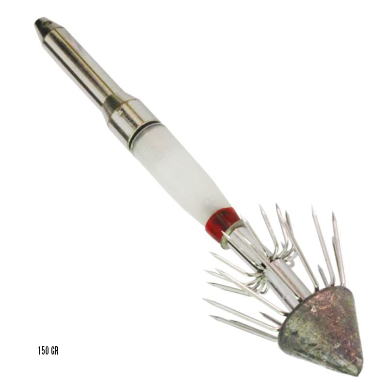 Sele Abyss Starlight,totanara di profondità con porta starlight,e doppio cestello,utile per pesca dei totani e per la pesca a profondità abissali.
