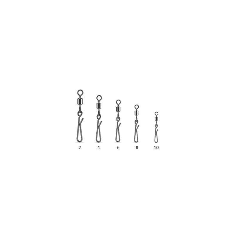 Girella connettore, clip da competizione con girella rolling, colore bronito.