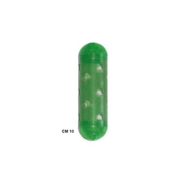 Pasturatori scorrevoli spiombati, realizzati in materiale plastico e trattati con vernice anti-corrosione. Pasturatori spiombati studiato per la pesca con i bigattini.