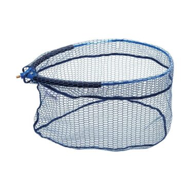 Testa di guadino Sele Dark Blue, realizzata con rete gommata e struttura in alluminio anodizzato anticorrosivo. Novità 2019