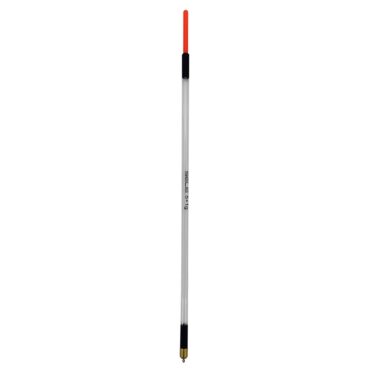 Galleggiante all’inglese piombato, in policarbonato, senza bulbo. Ideale per la pesca in mare o in acque interne a pesci sospettosi. L’antenna è sostituibile con una starlight da 4.5 mm in funzione della grammatura. Vicino all’astina in questo modello è presente una paletta tipo freccia che ne aumenta la stabilità in volo.