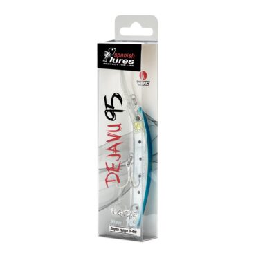Il DEJAVU 95F di Minnows SPANISH LURES è un Jerkbait altamente efficace nella cattura di pesci difficili, grazie alla sua configurazione, colori accattivanti e movimento unico. È progettato per catturare anche i pesci più diffidenti fino a 4 metri di profondità, con una velocità di nuoto ideale tra i 2,5 e i 3,5 nodi. È in grado di attirare una vasta gamma di specie ittiche tra cui persici, trote, lucioperca e persino lucci ed è considerato uno dei migliori Jerkbaits sul mercato. Il DEJAVU 95F è facile da usare e offre un'esperienza di pesca indimenticabile per i pescatori esperti e non.