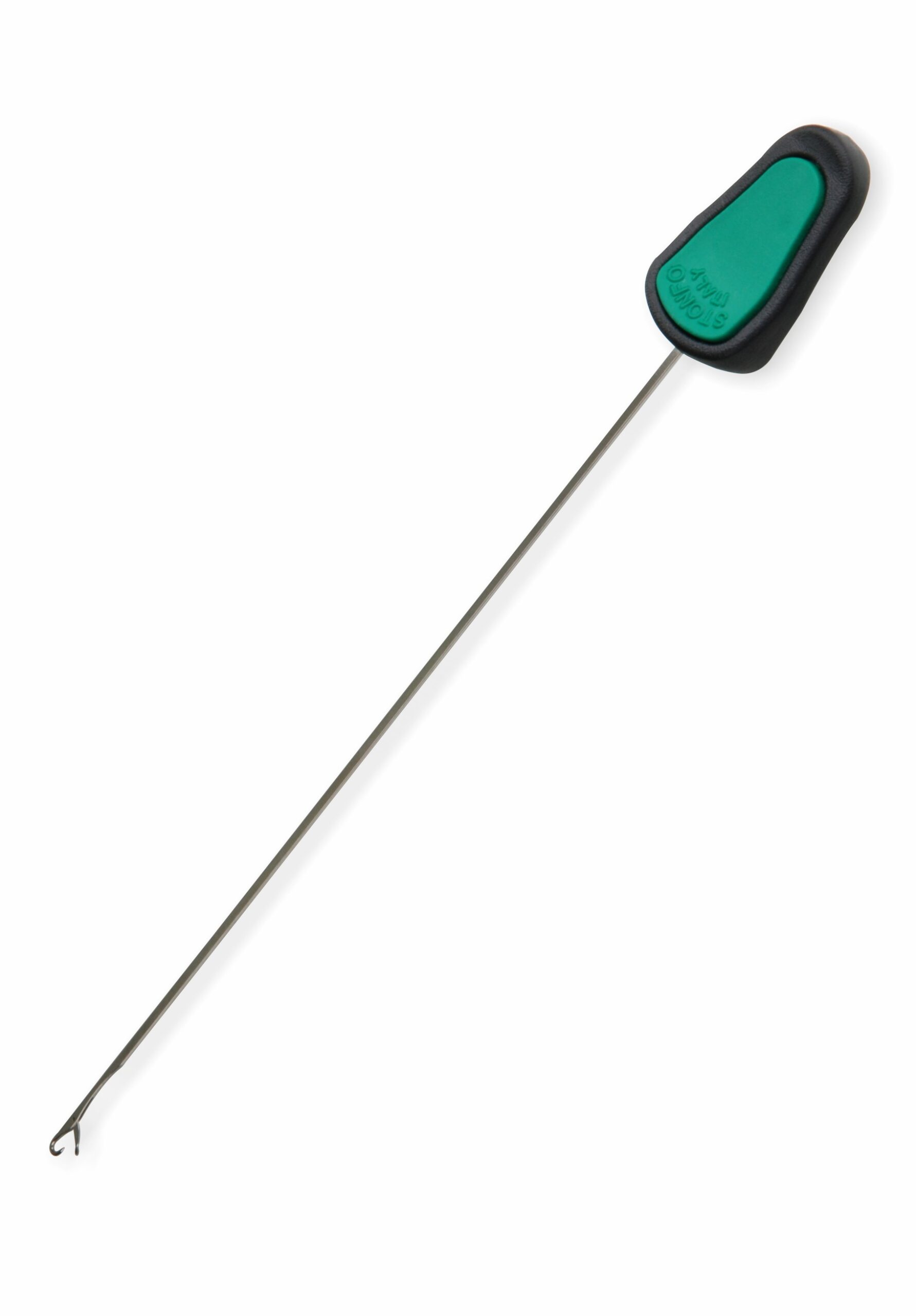 Ago con stelo in acciaio lungo mm 145 con chiusura a paletta, ideale per la realizzazione di stringers o per infilare il terminale direttamente all'interno di stick in pva. L'impugnatura dell'ago è di forma ergonomica con inserto in gomma anti-scivolo.
Busta da 1 pezzo, confezione da 10 buste.