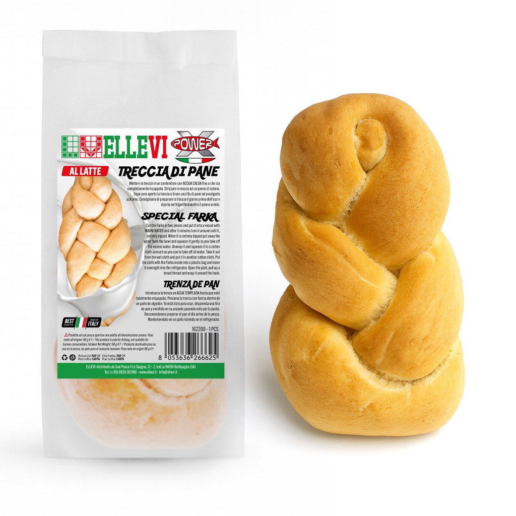 La Treccia di Pane ElleVi è un’esca pronta all’uso, studiata per garantire tenuta eccellente sull’amo e resistere anche nelle condizioni di pesca più difficili. La sua formula con una giusta percentuale di latte le conferisce elasticità senza indurirsi rapidamente a contatto con l’acqua, mantenendo a lungo la sua efficacia. Perfetta per le tecniche di pesca in mare come Pesca al colpo, Quiver, Pesca Bolognese e Agonismo, offre praticità, morbidezza e attrattiva naturale. Un’esca scelta dai pescatori che puntano a efficienza e risultati immediati.