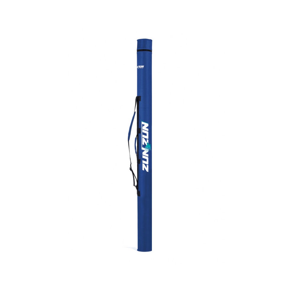 Fodero portacanne rigido, ideale per il surfcasting.  Struttura in tessuto leggero e chiusura con zip, munito di tracolle regolabili.