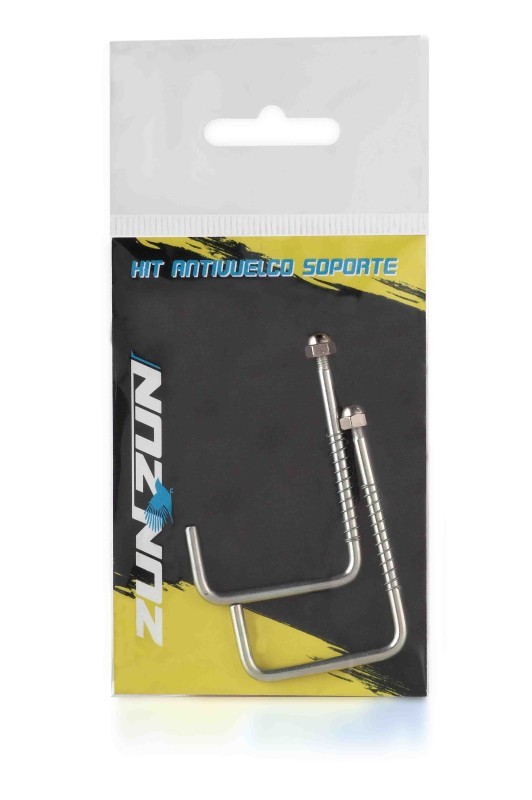 Kit antirollio per evitare la caduta dell’asta, realizzato in alluminio con dado di sicurezza ad attrito. Valido per supporti angolari.