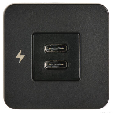 Presa USB doppia C+C SCANSTRUT TILE nera