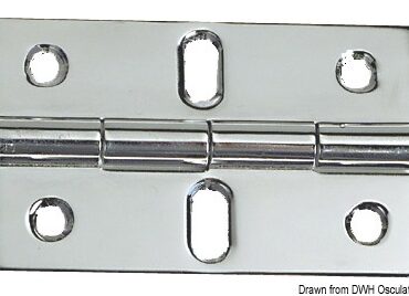 Cerniera in acciaio inox 80x70 mm
